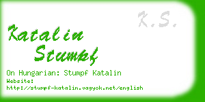 katalin stumpf business card
